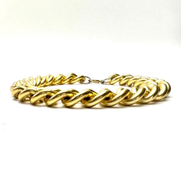 1990s Erwin Pearl Chonky Gold Chain Link Statement Necklace 17"—Vintage Y2K—EUC - Picture 4 of 4